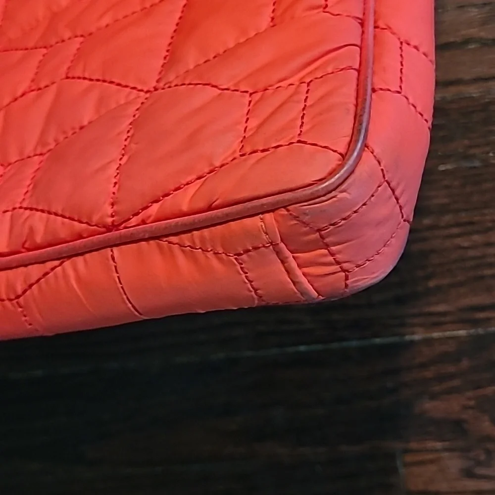 Kate Spade Red Black Quilted Padded Latop Carrier Shoulder Bag School College